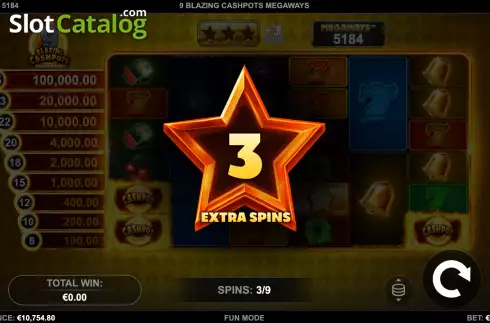 Скрин7. 9 Blazing Cashpots Megaways слот