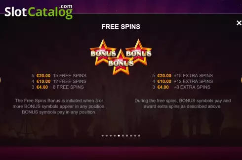 Free Spins screen. Vegas Blast Mini-max слот
