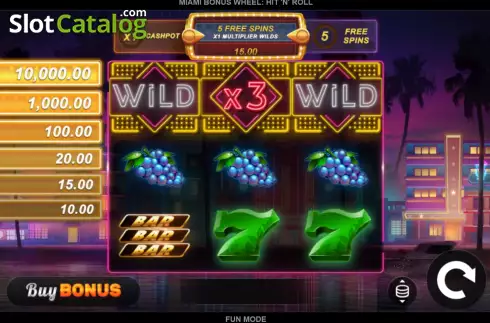 Скрин2. Miami Bonus Wheel Hit 'n' Roll слот