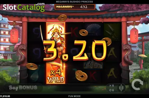 Скрин4. Megaways Bushido Princess слот