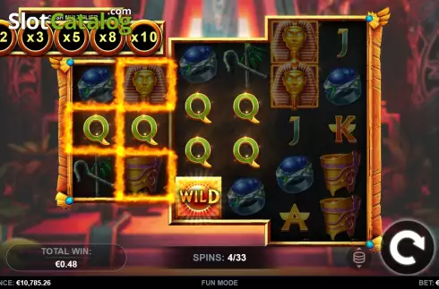 Скрин9. Flaming Scarabs слот