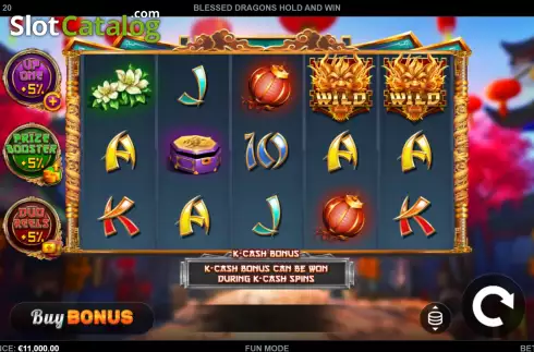 Скрин2. Blessed Dragons Hold and Win слот