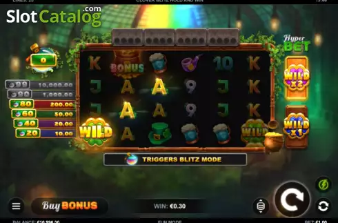 Скрин3. Clover Blitz Hold and Win слот