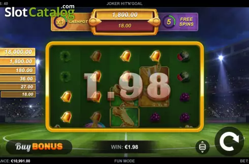 Скрин3. Joker Hit'n'Goal слот