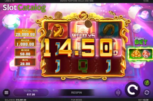 Скрин3. Snake Fortune Hold and Win слот