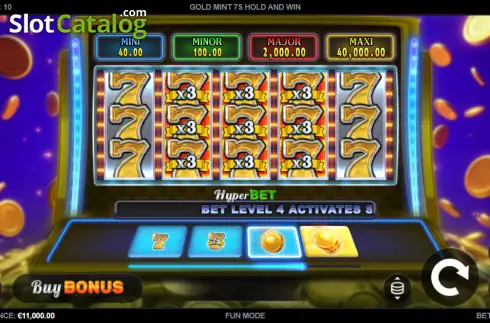 Скрин2. Gold Mint 7s Hold and Win слот