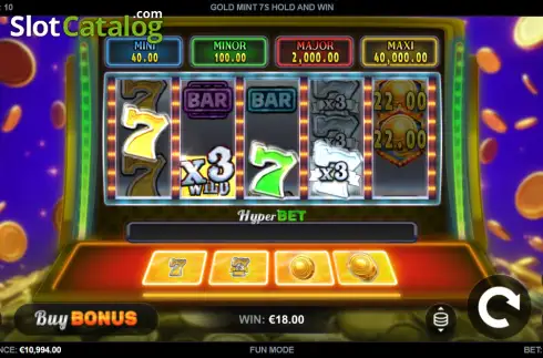 Скрин3. Gold Mint 7s Hold and Win слот