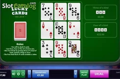 Скрин3. Super Lucky Cards Deluxe слот