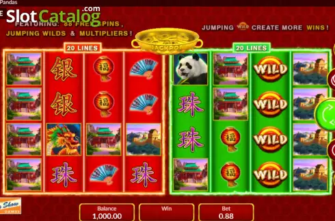 Скрин2. Dragons vs. Pandas слот