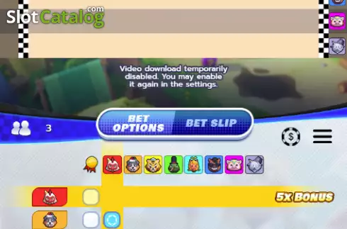 Скрин4. KM Virtual Animal Race слот