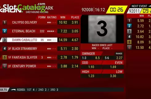 Скрин6. Pre-recorded Dog Racing слот