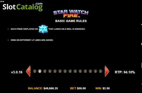 Скрин7. Star Watch Fire слот