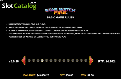 Скрин9. Star Watch Fire слот