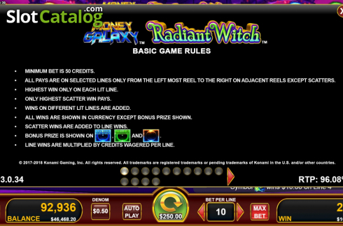 Скрин6. Money Galaxy Radiant Witch слот