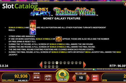 Скрин9. Money Galaxy Radiant Witch слот