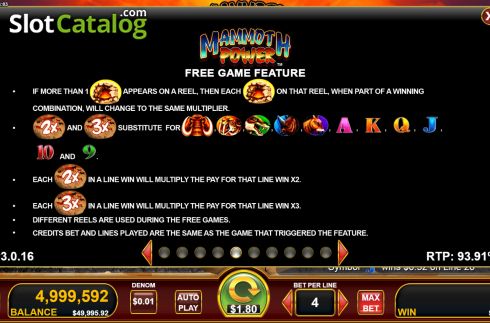 Скрин7. Mammoth Power слот
