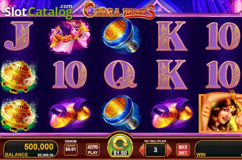 Скрин2. Cobra Hearts слот