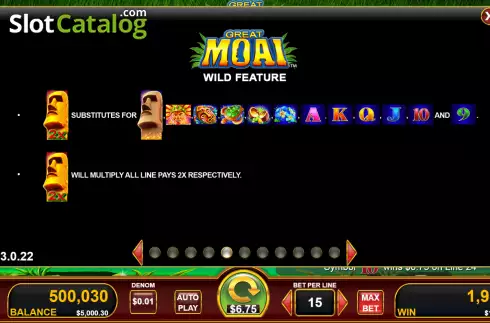 Скрин7. Great Moai слот