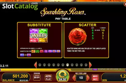 Скрин9. Sparkling Roses слот