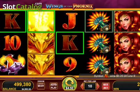 Скрин3. Wings of the Phoenix слот