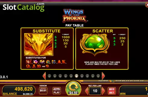 Скрин8. Wings of the Phoenix слот