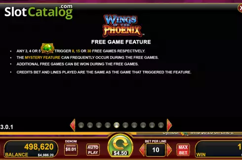 Скрин7. Wings of the Phoenix слот