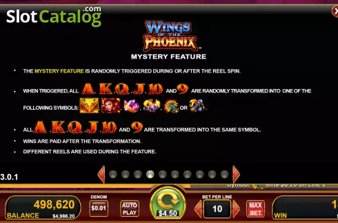 Скрин6. Wings of the Phoenix слот