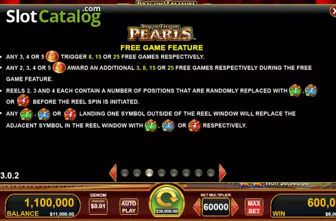 Скрин7. Dragon Treasure Pearls слот
