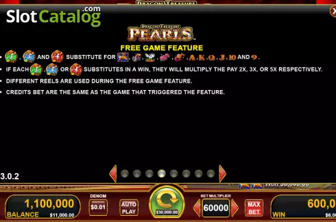 Скрин8. Dragon Treasure Pearls слот
