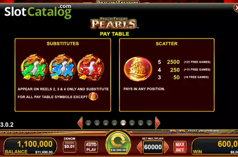 Скрин9. Dragon Treasure Pearls слот