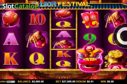 Скрин2. 5 Lion Festival слот
