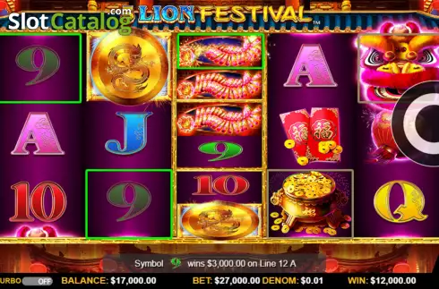 Скрин3. 5 Lion Festival слот