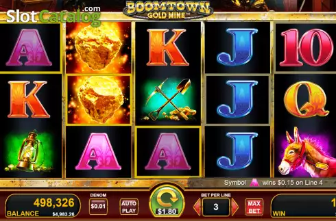 Скрин4. Boomtown Gold Mine слот