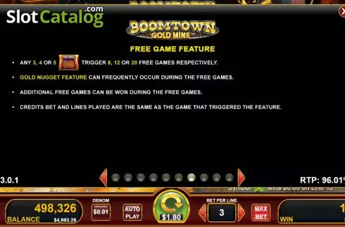 Скрин9. Boomtown Gold Mine слот