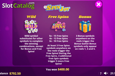 Скрин6. SpinJoy Society слот