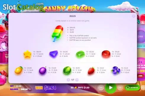 Скрин6. Candy Splash слот