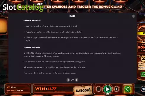 Скрин6. Kaboom (Lambda Gaming) слот