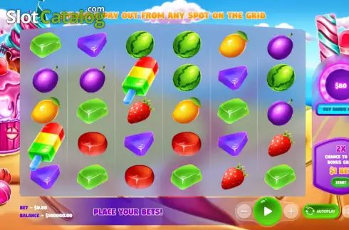 Скрин2. vBet Candy Splash слот