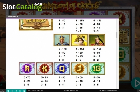 Скрин8. Kingdom of Cards слот