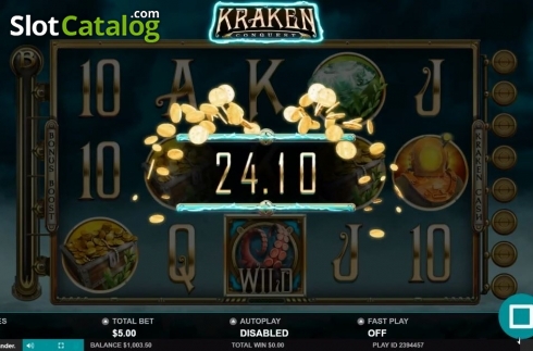 Скрин6. Kraken Conquest слот