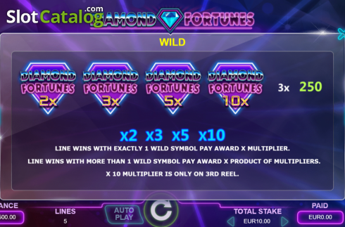 Скрин7. Diamond Fortunes слот
