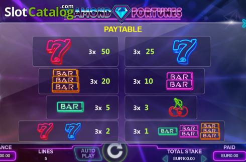 Скрин9. Diamond Fortunes слот