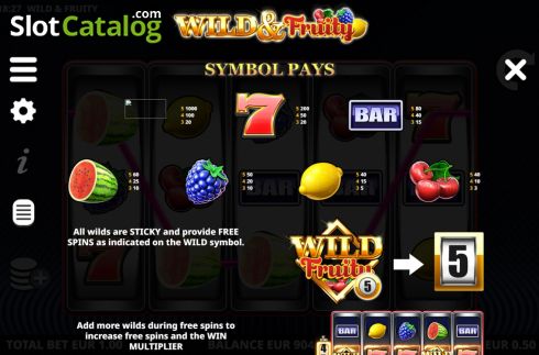 Скрин7. Wild and Fruity слот