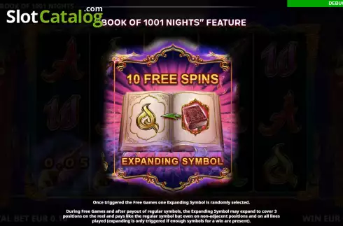 Скрин8. Book of 1001 Nights слот