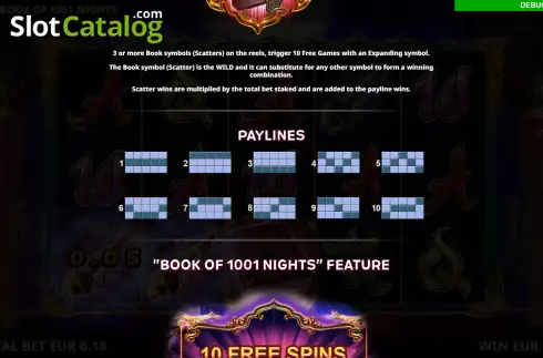 Скрин7. Book of 1001 Nights слот