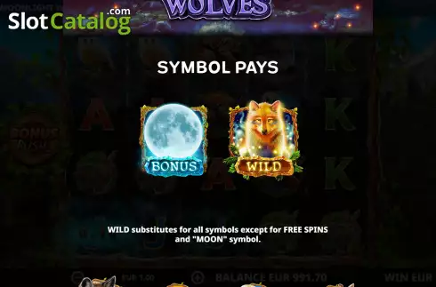 Скрин5. Moonlight Wolves слот