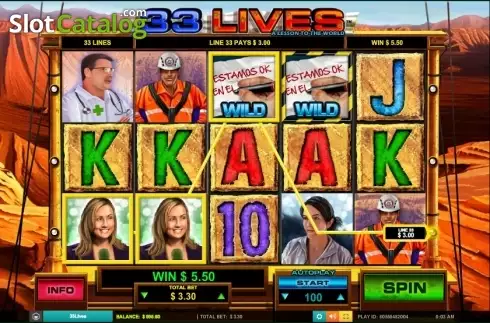 Скрин4. 33 Lives слот