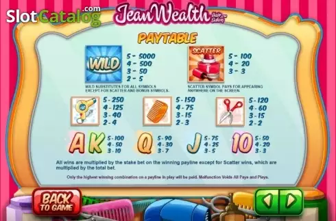 Скрин6. Jean Wealth слот