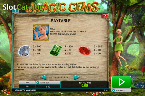 Скрин2. Magic Gems (Leander Games) слот
