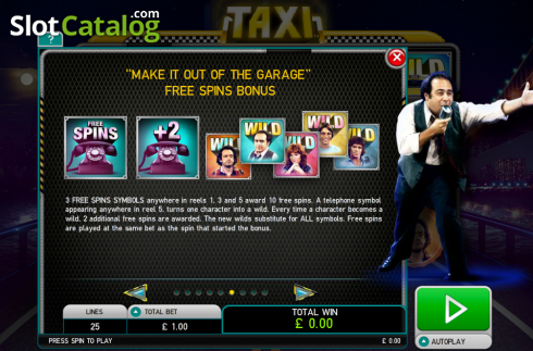 Скрин7. Taxi (Leander Games) слот